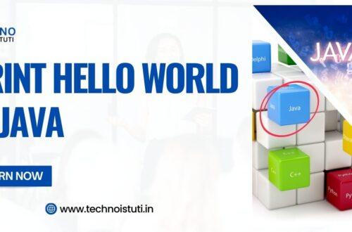 print hello world in java