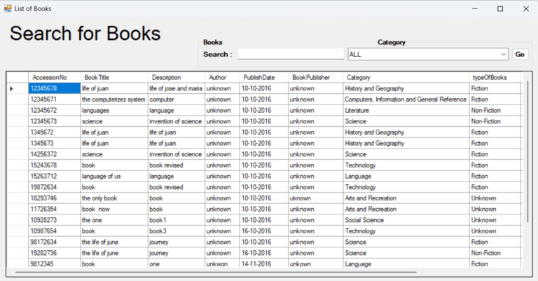 Library Management System Project In VB.NET Using Database